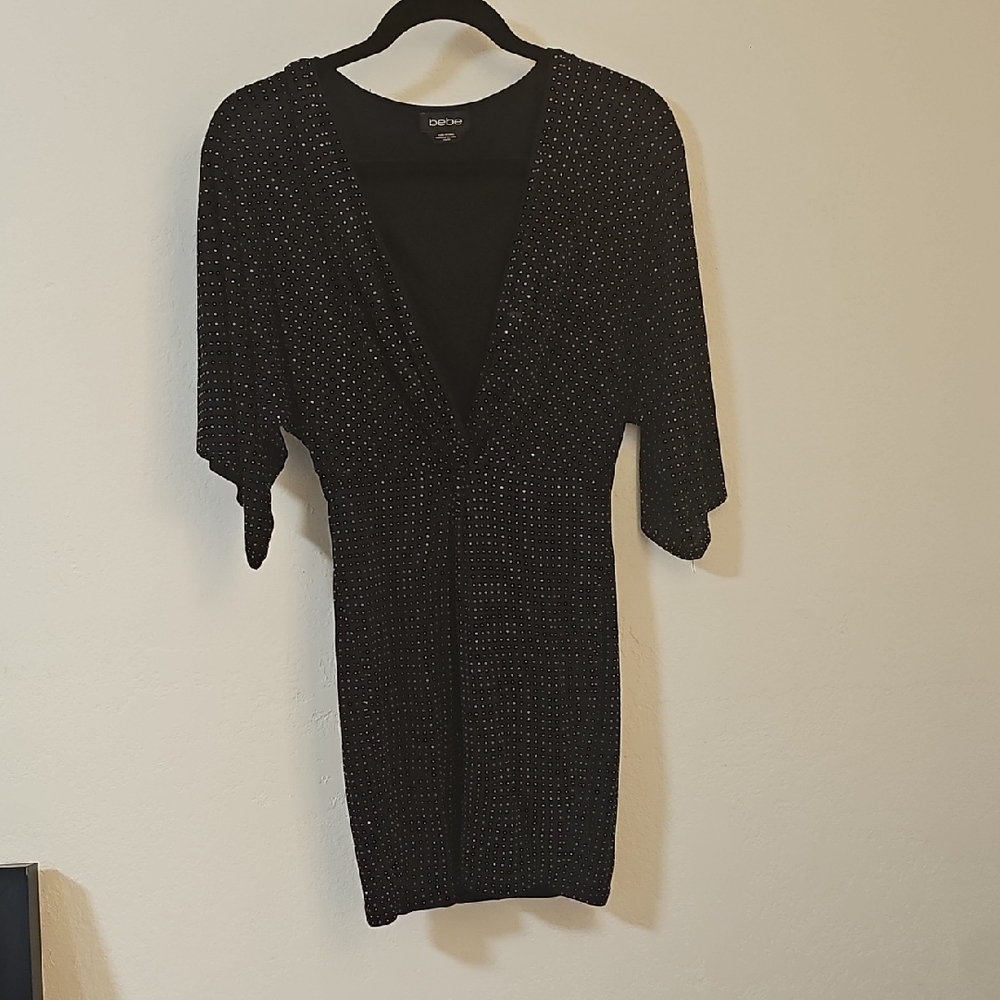 Bebe Black Glitter Dress